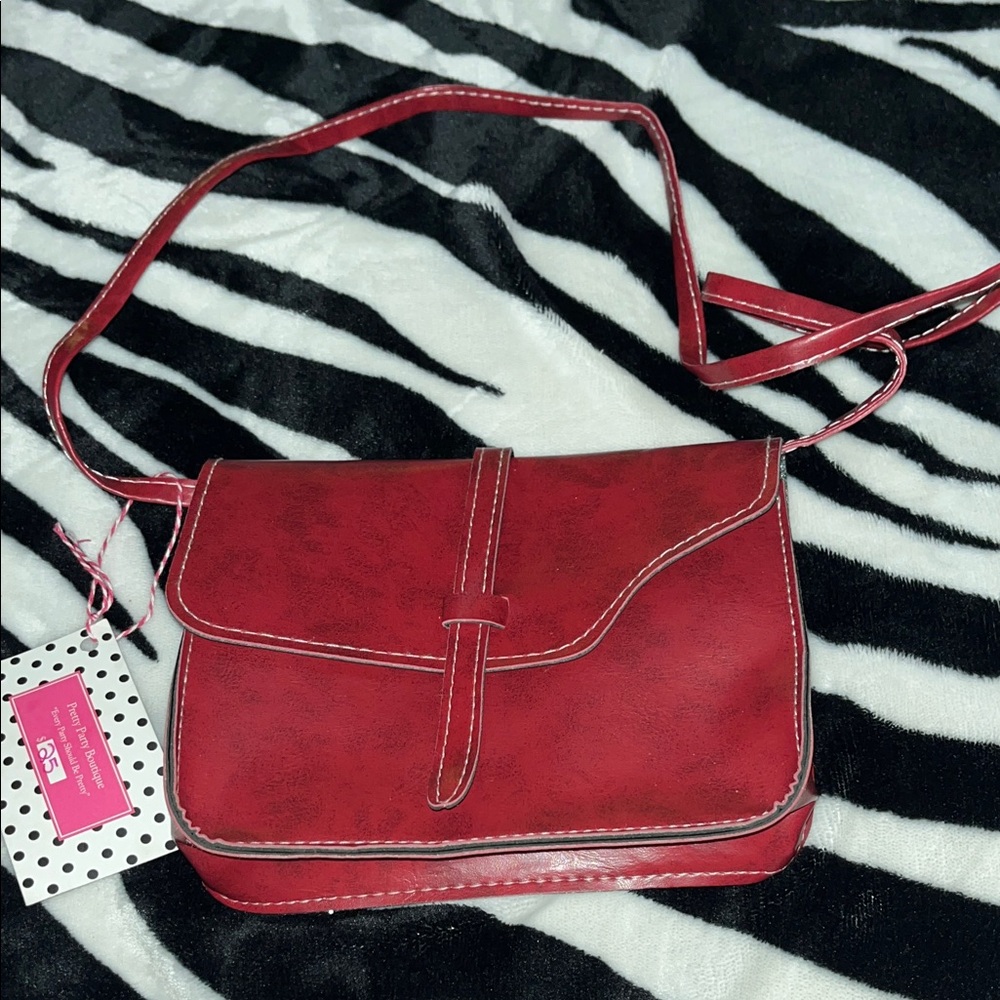 Elegant Red Women's Shoulder Bag
